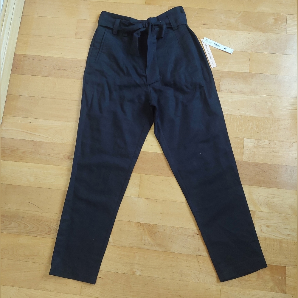 AQUA Linen Black Pants